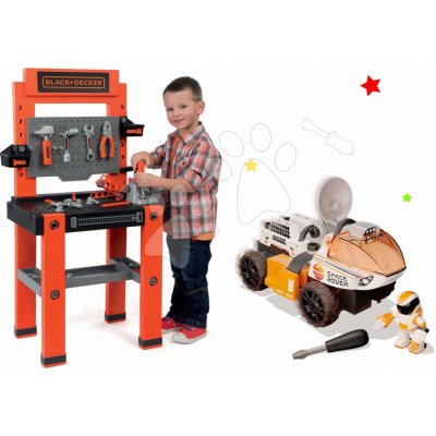Smoby Set pracovná dielňa Black+Decker so 79 doplnkami a stavebnica Staviteľ Bob stavebný stroj s nakladačom a bagrom SM36070010 – Hledejceny.cz