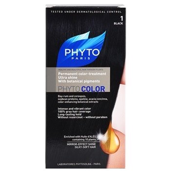 Phyto Color barva na vlasy 1 Black 4 ks