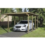 Weka Dřevěný přístřešek na auto 3 x 6 m 606 – Sleviste.cz