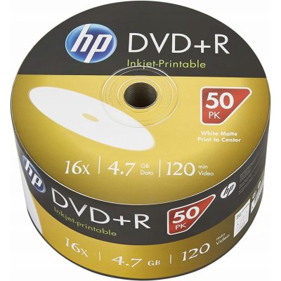 Verbatim DVD+R 4,7GB 16x, Advanced AZO+ printable, cakebox, 50ks (43512) – Zboží Mobilmania