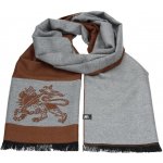 Lerros Grego elegantní pánská šála hnědo-šedá – Zboží Mobilmania