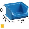 Úložný box Allit Plastové boxy na drobný materiál 102x100x60 mm žluté