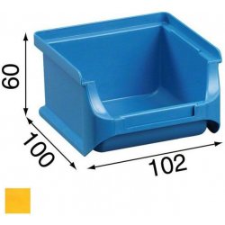 Allit Plastové boxy na drobný materiál 102x100x60 mm žluté