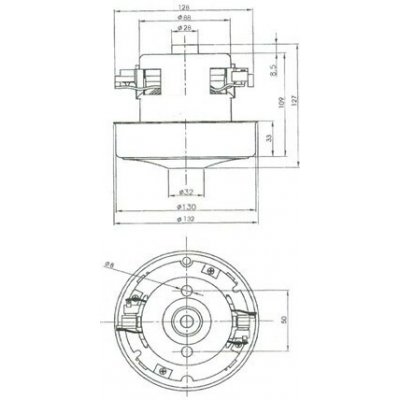 Motor vysavač ETA 416, 417, 098890010, AMETEK - 1200 W - PAGODA, vysavače – Sleviste.cz