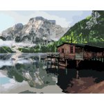 ZUTY Malování podle čísel JEZERO S CHATOU A LODĚMI ITÁLIE 40 x 50 cm – Hledejceny.cz