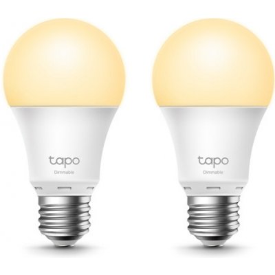 TP-LINK LED žárovka Tapo L510E, E27, 220-240V, 8.7W, 806lm, 2700k, teplá bílá, 15000h, stmívatelná chytrá Wi-Fi žárovka, 2 kusy v – Zboží Mobilmania