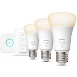 Philips Hue White 9.5W 1100lm 75W E27 sada 3x LED žárovka+bridge+ovladač – Hledejceny.cz