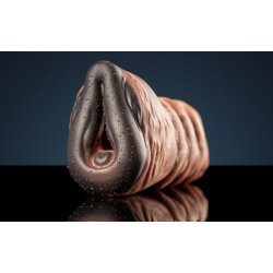 Weredog Sarah Signature Jet/Chocolate/Cream Roomy, prémiový silikonový masturbátor