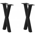 Omaxi 315526 Nohy konferenčního stolku ve tvaru X 2 ks černé 38 x 42-43 cm ocel – Zboží Dáma