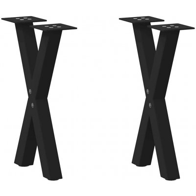 Omaxi 315526 Nohy konferenčního stolku ve tvaru X 2 ks černé 38 x 42-43 cm ocel – Zboží Dáma