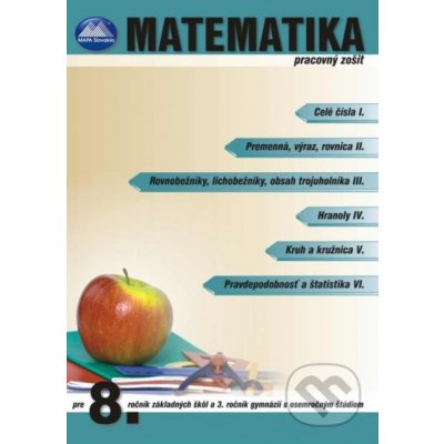 Matematika 8 - Pracovný zošit - Mapa Slovakia – Hledejceny.cz