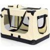 Potřeby pro cestování se psem Fudajo Skládací přepravní box pro domácí mazlíčky madlo pro přenášení polohovací deka L 70 x 52 x 50 cm