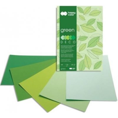 Paper Design Barevný papír A4 170g 20l 5 osdtínů zelené – Sleviste.cz