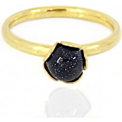 Foxette prsten z chirurgické oceli Gold Stone 7 55 JF 0256