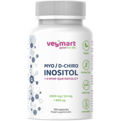 Vegmart Myo / D-chiro inozitol 40:1 + Quatrefolic 120 kapslí – Hledejceny.cz
