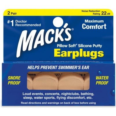 Mack´s Špunty do uší na spaní Mack's Snoozers 2 páry – Zboží Dáma