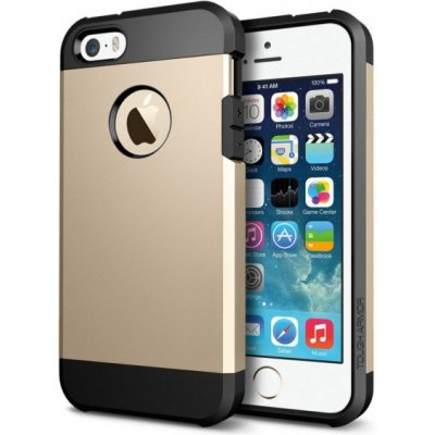 Pouzdro AppleKing super odolné "Armor" iPhone 5 / 5S / SE – zlaté – Zboží Mobilmania