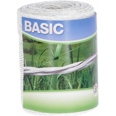 Ohradníkové lanko BASIC 500m, 3 x 0,16 mm Niro bílá – Hledejceny.cz