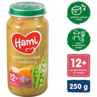 Hami Brambory s hovězím a hráškem 250 g – Zboží Dáma