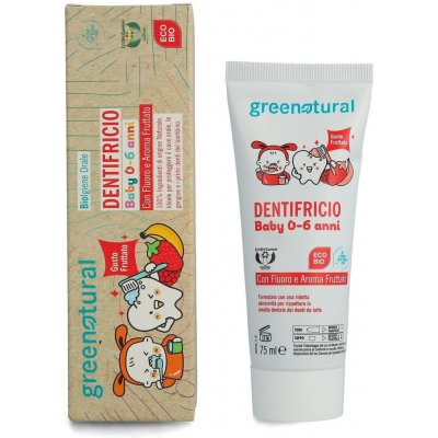 Greenatural pro děti do 6 let s fluoridem ovocná BIO 75 ml – Hledejceny.cz