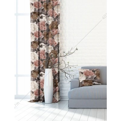 Závěsy dekorační Pivoňka béžová - více rozměrů - 145x250cm / Ne 401067-107 – Hledejceny.cz
