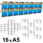 A-Z Reklama CZ Cocktail Brochure Wall držák na letáky set 16 x A5 – Zboží Živě