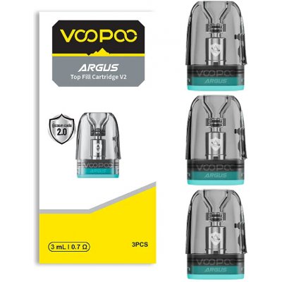 VooPoo ARGUS Top Fill cartridge V2 0,7ohm 3ml 3 ks – Zboží Mobilmania
