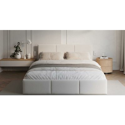 DobreSny FRESIA Bílá Paris s úložným prostorem kovový rošt – Zboží Dáma