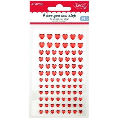 Samolepící srdíčka /84 ks/ – Zboží Mobilmania