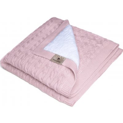 Maceshka Pletená deka copánek Pink – Zbozi.Blesk.cz