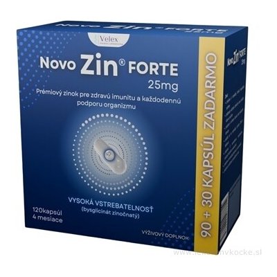 NOVO Zin FORTE 25 mg 120 kapslí – Hledejceny.cz