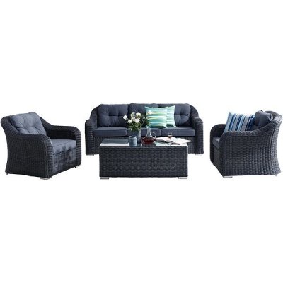 ROJAPLAST Set zahradního nábytku RICHMOND antracit – Sleviste.cz