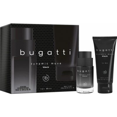 Bugatti Dynamic Move Black Sada EDT 100 ml + Sprchový gel 200 ml – Zbozi.Blesk.cz