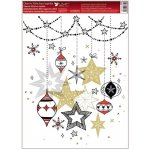 Anděl Okenní fólie moderní Vánoce Zlaté hvězdy 30 x 42 cm – Hledejceny.cz