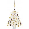 Vánoční stromek vidaXL Umělý vánoční stromek s LED a sadou koulí bílý 65 cm