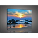 ForWall Obraz na plátně Západ slunce nad oceánem 100 x 75 cm – Zboží Mobilmania