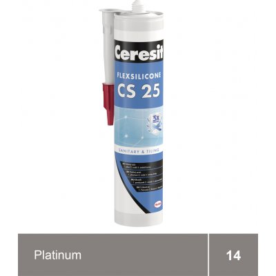 Ceresit CS 25 sanitární silikon 280 g platinum – Zboží Mobilmania
