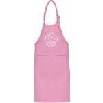 Zelenáčky Dětská kuchyňská zástěra s výšivkou Muffin růžová klasik – Zboží Mobilmania