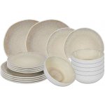 HIT Jídelní sada talířů White Sand 18 ks – Zboží Dáma