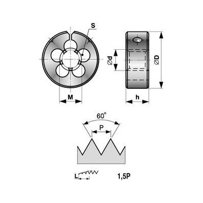 Bučovice Tools Závitová čelist M6x0,75 HSS 6g stavitelná 13/16"(20,6mm) BS-1127 - BU440-061A – Hledejceny.cz