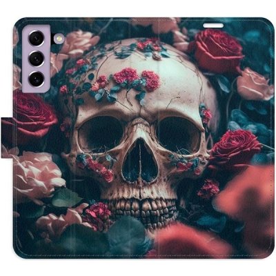 Pouzdro iSaprio flip Skull in Roses 02 Samsung Galaxy S21 FE 5G – Zboží Mobilmania