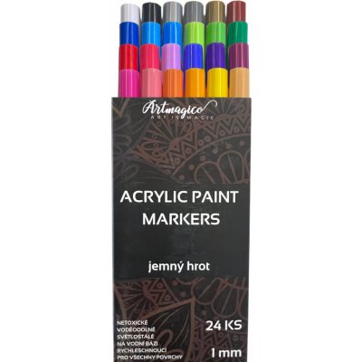 Artmagico akrylový popisovač 1 mm 24 ks 80074 – Zboží Živě