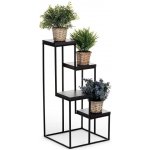 DekorStyle Stojan na květiny Kaskada černý – Zboží Dáma