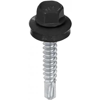 KLIMAS Šroub samovrtný WF 5,5 x 25 mm pro kotvení plechu do oceli 5 mm RAL 9005 250 ks – Zboží Mobilmania