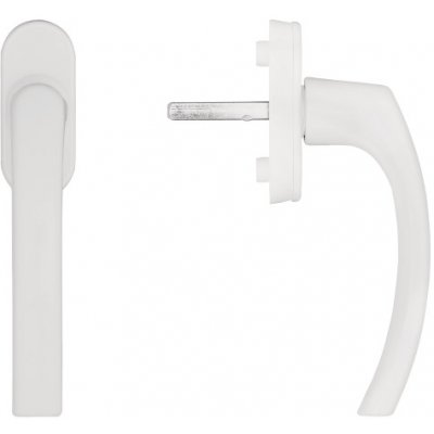 Blaugelb Okenní klika FGS 1758 45°, trn 43mm, včetně šroubů, RAL9016 bílá – Zboží Mobilmania