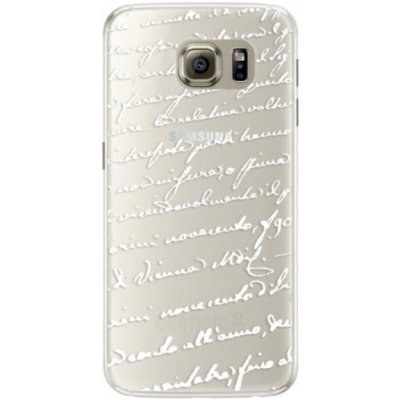 iSaprio Handwriting 01 - white Samsung Galaxy S6 Edge – Zbozi.Blesk.cz