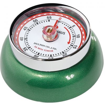 Zassenhaus SPEED Retro magnetická kuchyňská minutka metalická zelená – Sleviste.cz