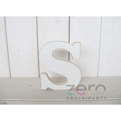 Abeceda dřevěná 'S' (18 cm) - bílá – Hledejceny.cz