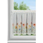 EUROFIRANY KRÁTKÁ ZÁCLONA NA PÁSCE NATI 150X60 CM KVĚTY – Hledejceny.cz