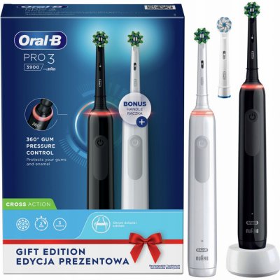 Oral-B Pro 3 3900 Duo Black & White – Zboží Mobilmania